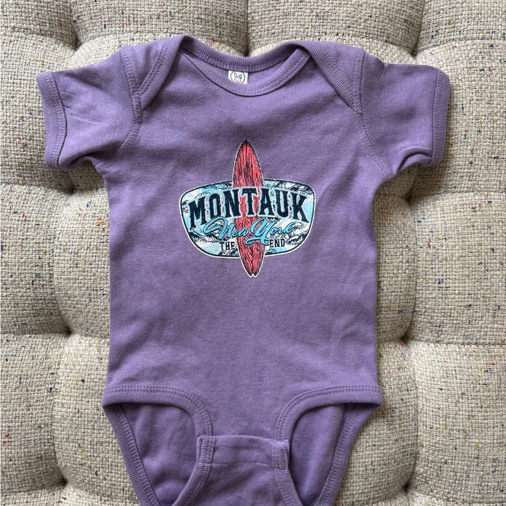 Rabbit Skins Purple Bodysuit with Montana Mountain Design